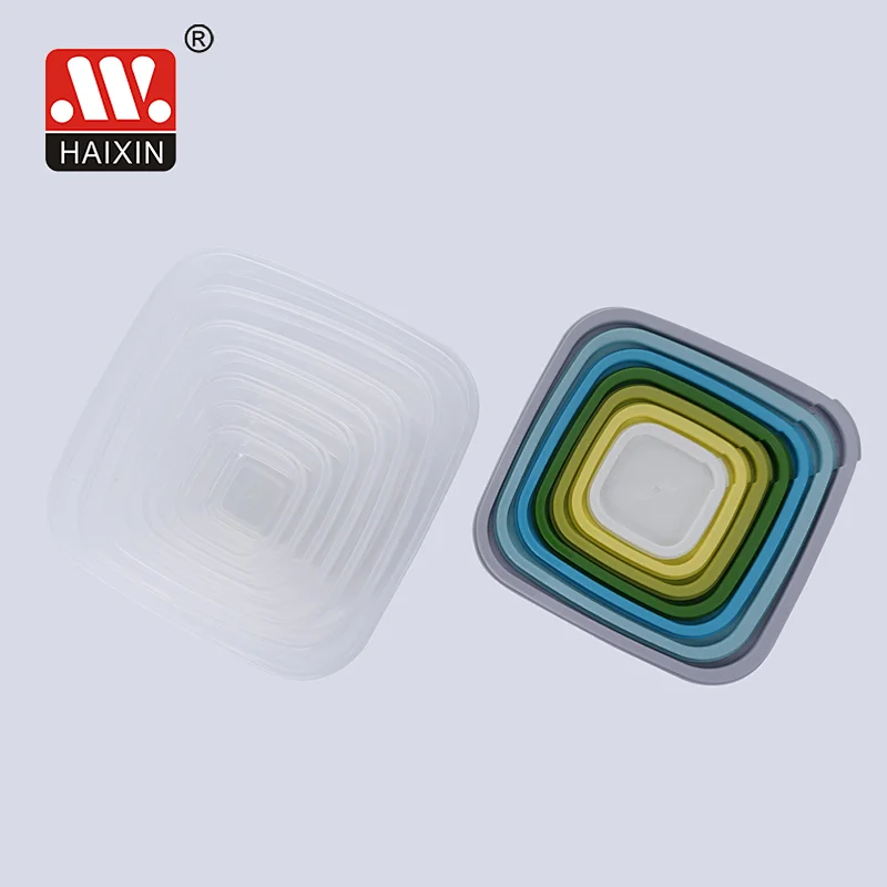 7Pcs Freezer Plastic Bento Box for Kitchen Food Storage Set