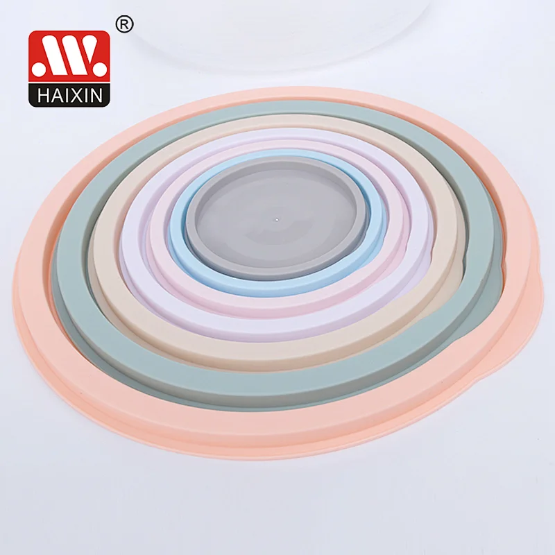 Pack of 7 Multi-Size Round Plastic Food Containers with Colorful Lids