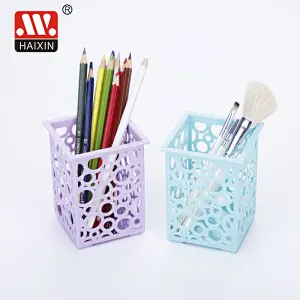 Pp Basket With Round Holes Desktop Stationery Organizer Multipurpose Basket 0.39L
