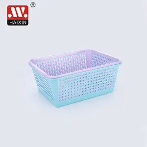 Rectangle Plastic Multipurpose Storage Basket Colorful School Supplies Storage Box