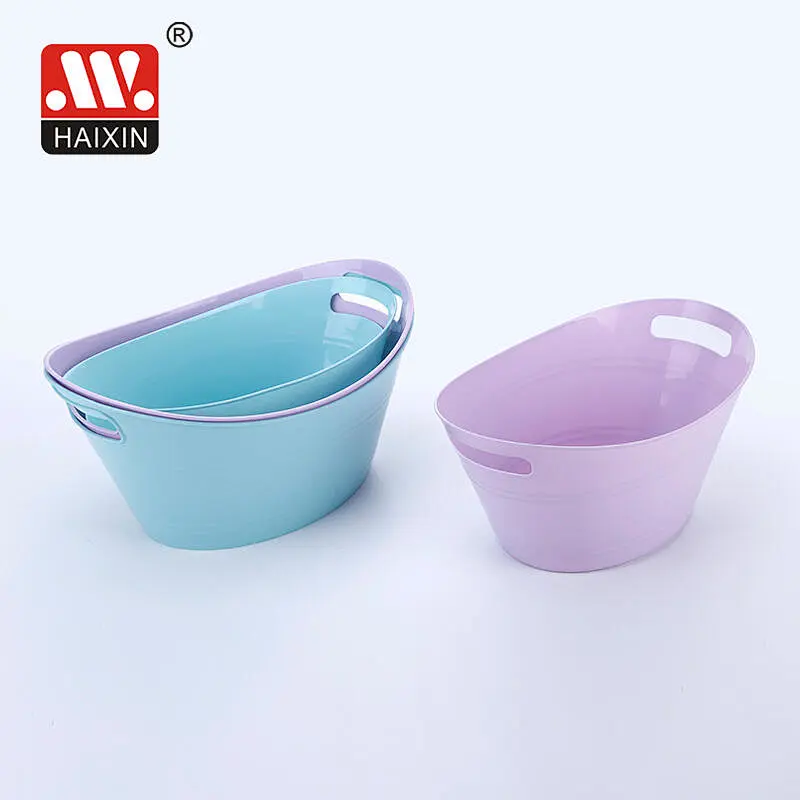 Oval Storage Tub With Handle Plastic Organization Bins Assorted Colored Storage 0.49L