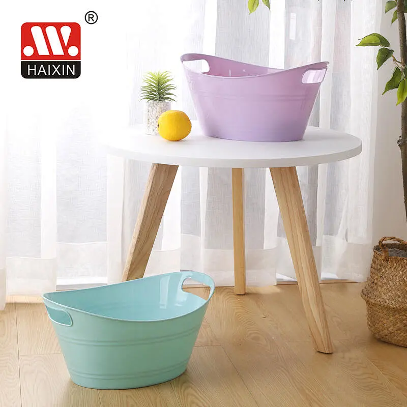Oval Storage Tub With Handle Plastic Organization Bins Assorted Colored Storage 0.49L
