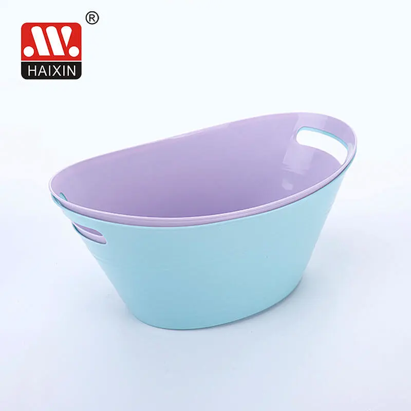 Oval Storage Tub With Handle Plastic Organization Bins Assorted Colored Storage 0.49L