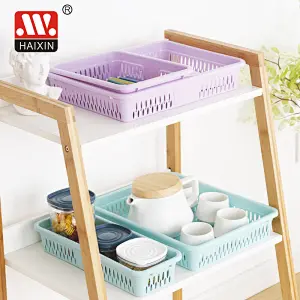 Slim Pencil Organizer Storage Container Small Plastic Basket Tray Box Utility Basket