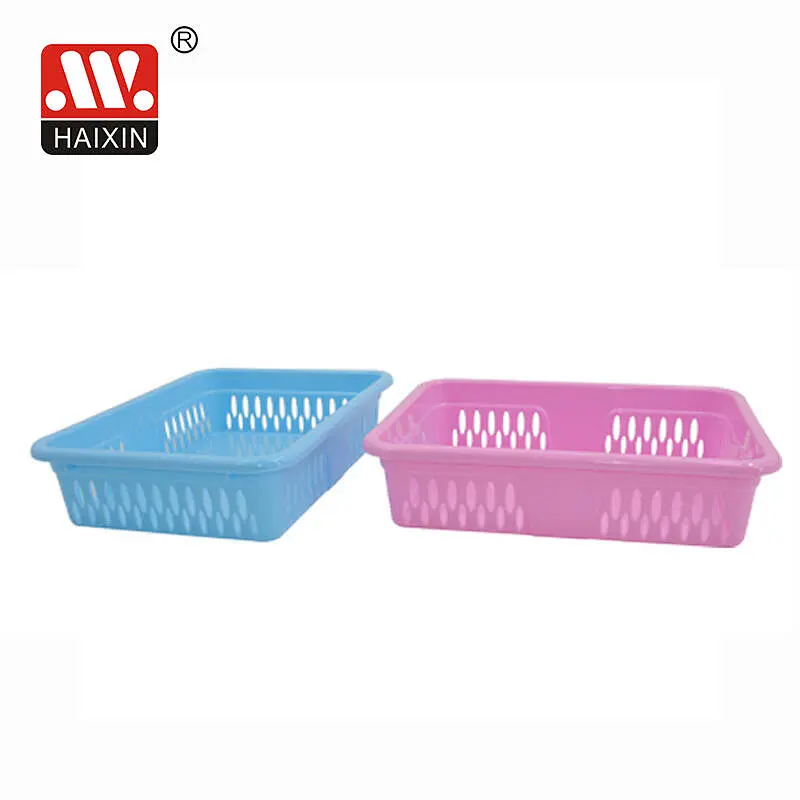 Rectangle Plastic Storage Basket Desktop Utility Basket Container Tray File Storage Box