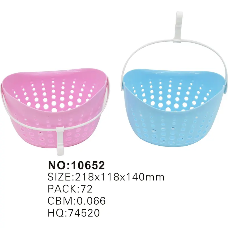 Plastic Oval Shape Organizer Baskets With Hook Multipurpose Storage Organizer