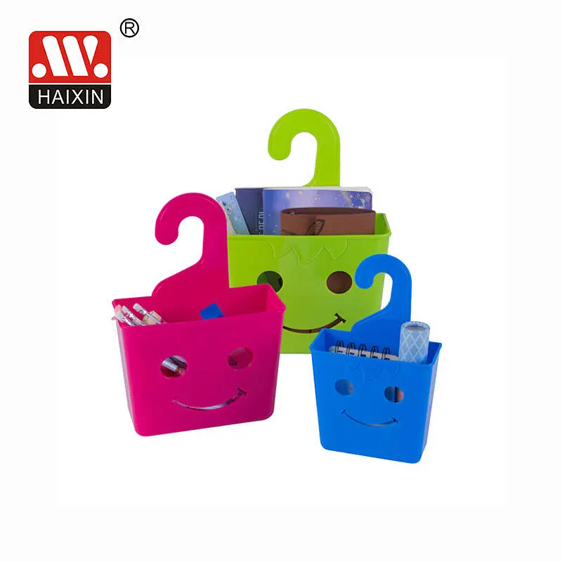 Multipurpose Storage Basket With Smile Design Basket With Hook Plastic Storage Basket