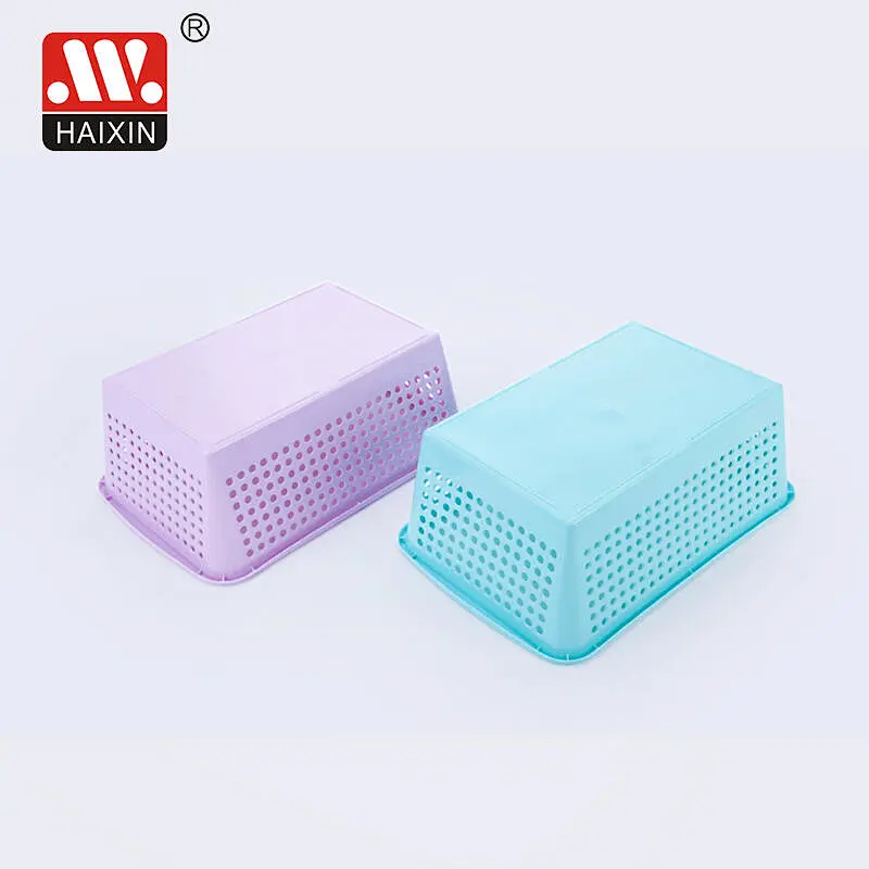 Rectangle Plastic Multipurpose Storage Basket Colorful School Supplies Storage Box