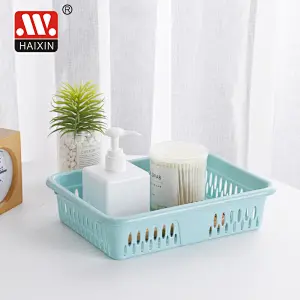 Rectangle Plastic Storage Basket Desktop Utility Basket Container Tray File Storage Box