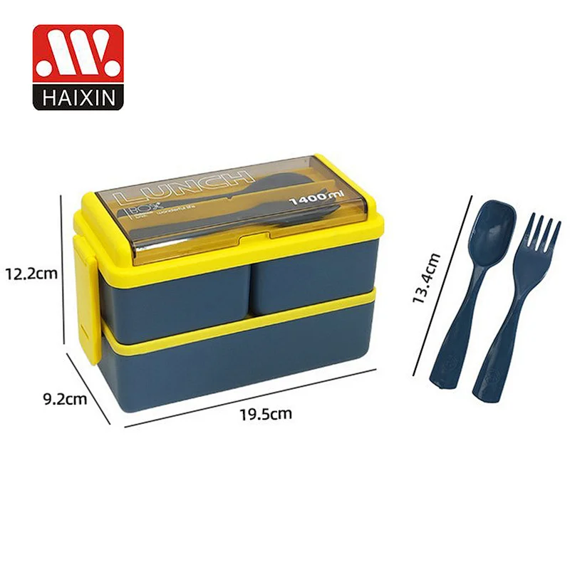 plastic lunch box 2 LAYERS 1400ML
