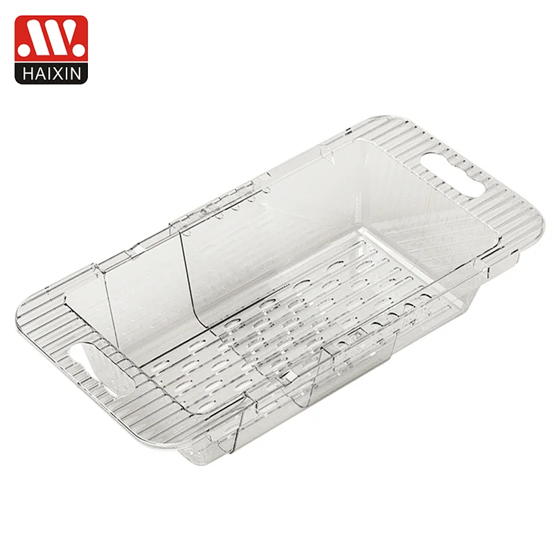 Kitchen Collapsible Portable Wash Basin Dishpan Kitchen Washing Scalable Strainer Basket Foldable Strainer Colander Wash and Drain Dish Tub Drainer for RV, Camping, Marine, BBQ (PET)