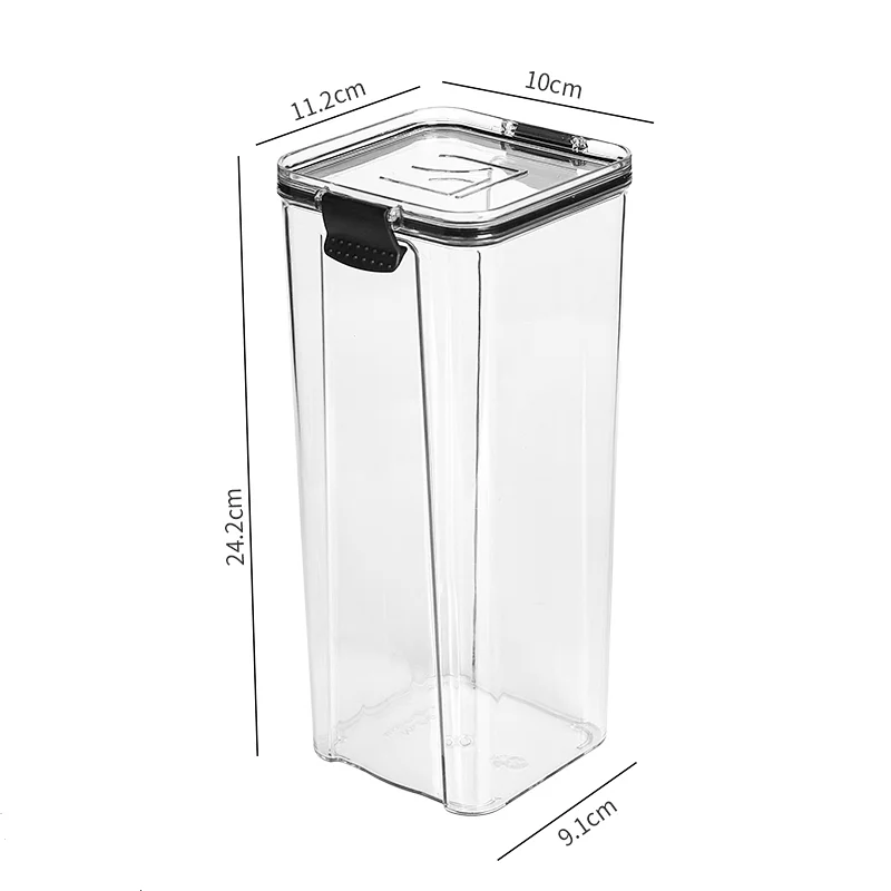 Airtight Food Storage Containers with Easy Lock Lids for Cereal, Flour, Sugar & Dry Food Plastic Stackable Canisters