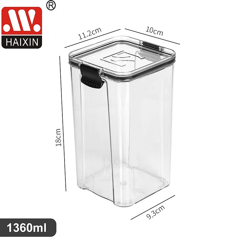 Plastic Popular PET Clear Food Storage Container for Kitchen