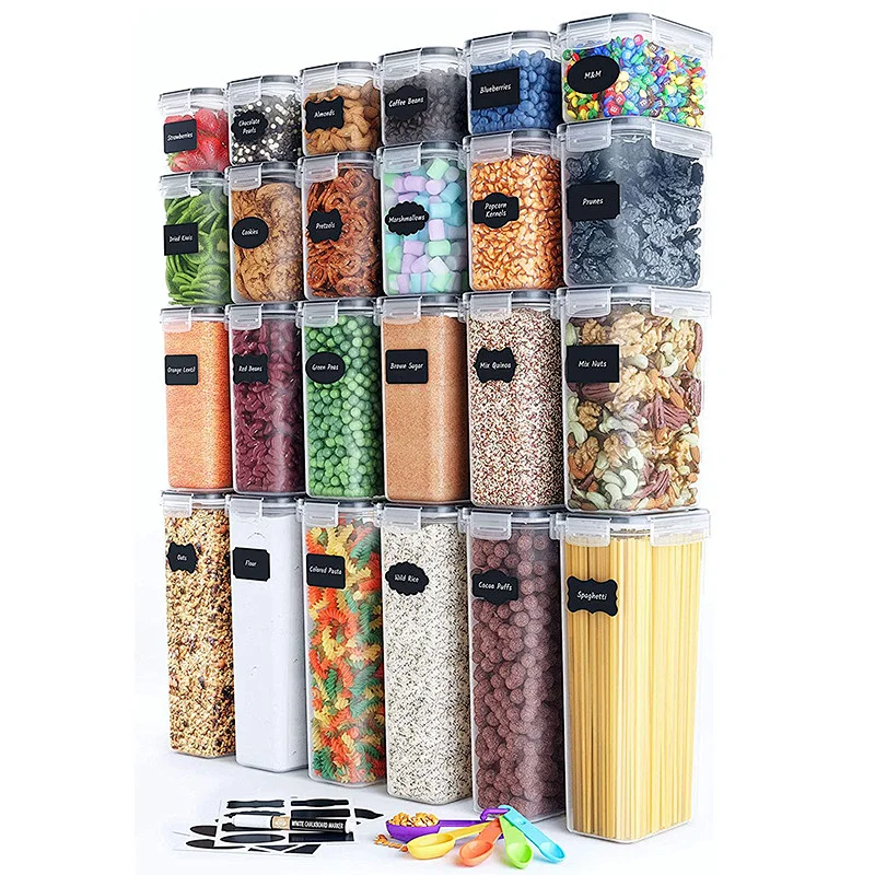 Plastic box for food container airtight food storage container set 24pcs