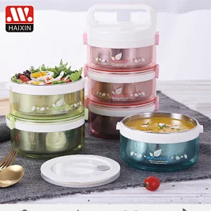 Thermos Bento Lunch Box Leakproof Lunch Compartment Containers Bento Box with Handle, BPA Free,Travel, School(3-Tier)