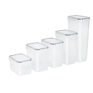 1.6L PP silicone kitchen airtight food storage container set 6pcs