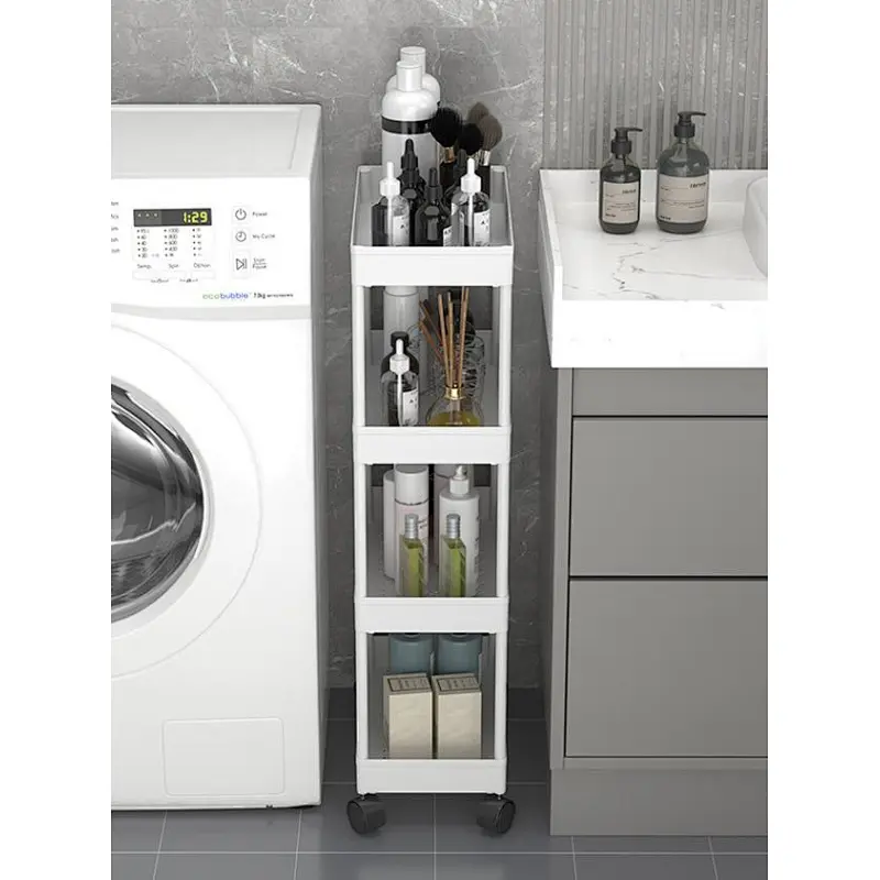Rolling Metal Cart - Multi-Purpose Organizer for Kitchen, Laundry, Bathroom, Office - Space-Saving Design