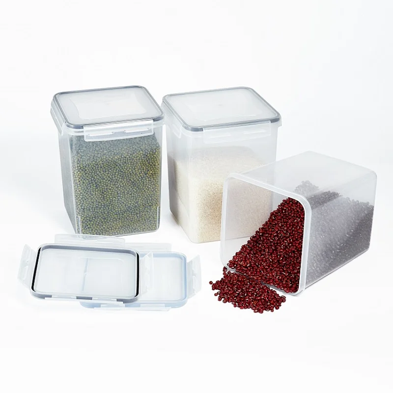1.6L PP silicone airtight food storage containers set 9pcs with lock lid