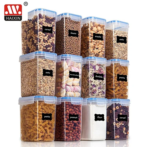 2L kitchen food storage canisters sets 12pcs with lids