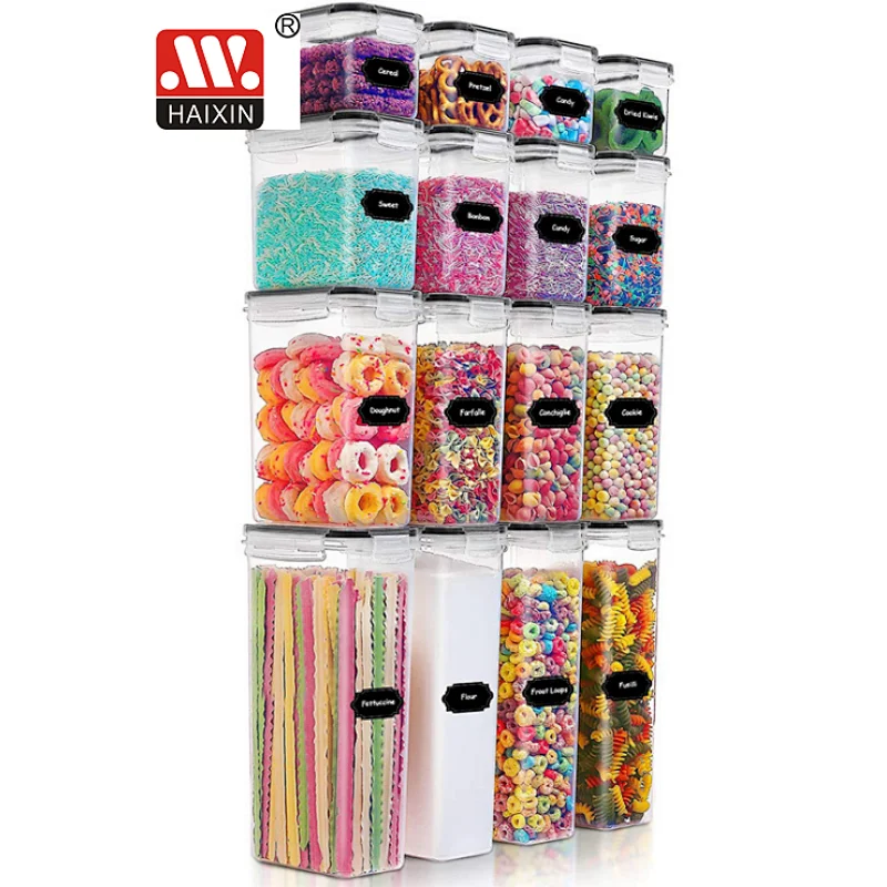 PP silicone airtight container plastic box for food container 16pcs