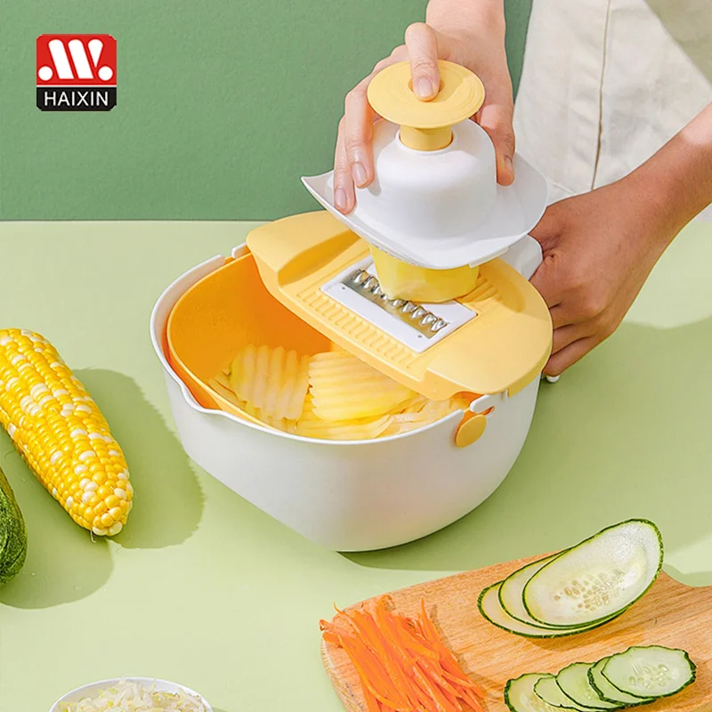 Brand New Fashion Multi-functional Grater with base and colander and handles and various blades