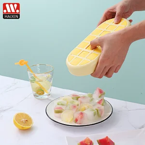 Flexible Silicone Ice Cube Tray Easy Release Ice Trays With Lid Make 21 Ice Cube Mold