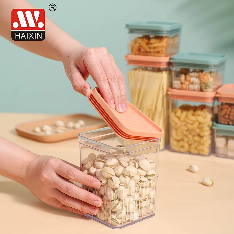 Plastic Clear PS+PE Food Storage Container for Kitchen