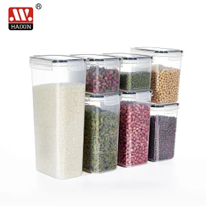 PP silicone airtight food storage container set 7pcs for kitchen