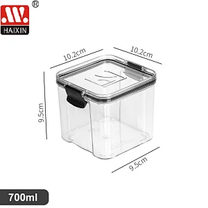 Plastic PET Clear Food Storage Container for Kitchen