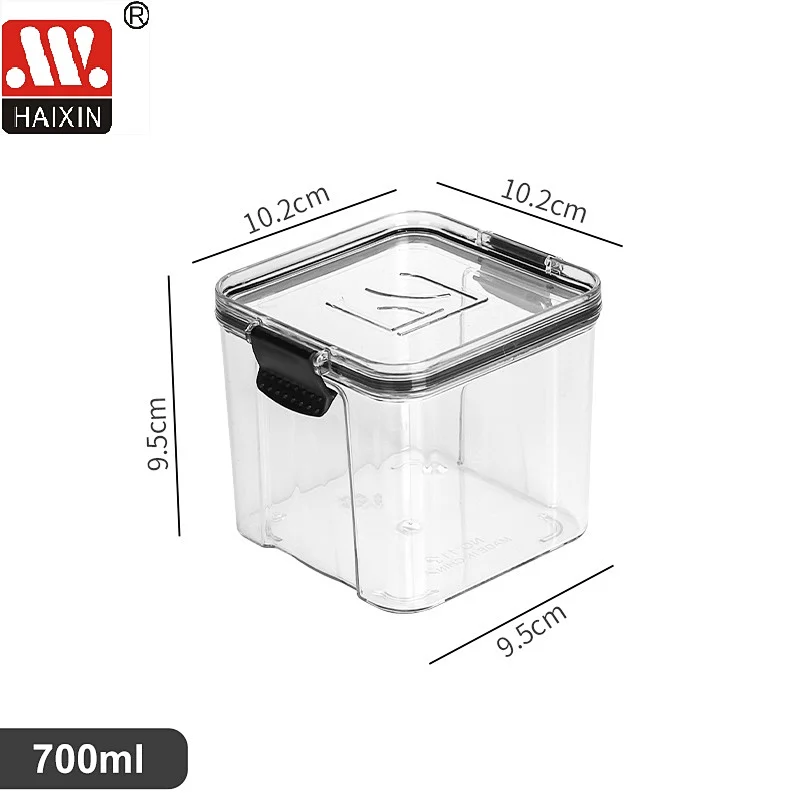 Plastic PET Clear Food Storage Container for Kitchen
