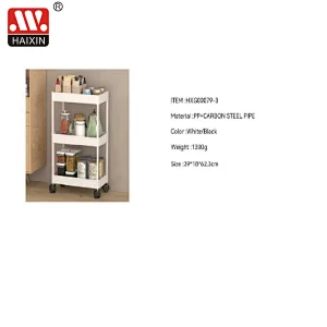 3-Tier Delicate Compact Rolling Metal Storage Organizer - Mobile Utility Cart Kitchen/Under Desk Cart with Caster Wheels