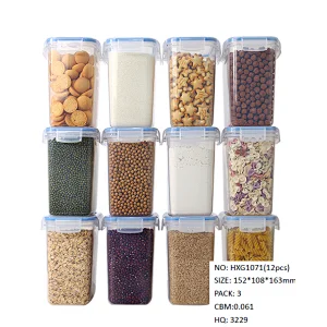 2L kitchen food storage canisters sets 12pcs with lids