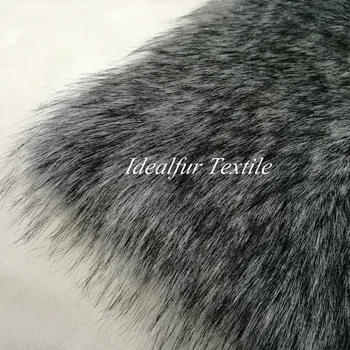 Heat-Insulation Black Tip Fake Fur for Collar