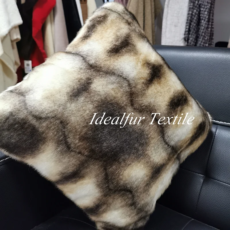 Soft Fur and Velour Floor Pillow for Sofas and Beds