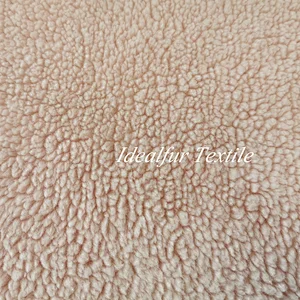 Polyester Faux Sherpa Lamb Fur Fabric