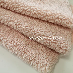 Polyester Faux Sherpa Lamb Fur Fabric
