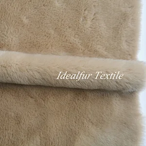 100% Polyester Short Pile Faux Fur with Suede Bonding for Jacket