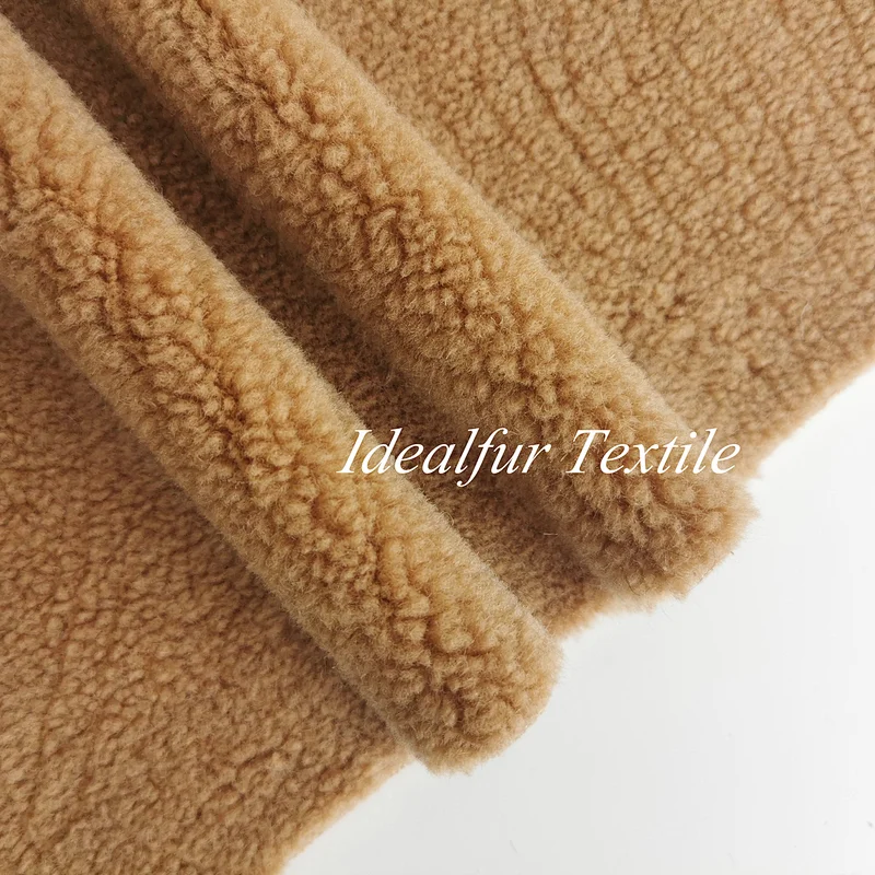 Small Sherpa Faux Fur Embossed Fleece Fabric for Coat