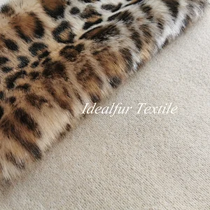 Soft Leopard Animal Print  Faux Fur Fabric for Blanket for Garments