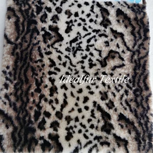 Decorative Soft Leopard Print Faux Fur Fabric for Blanket
