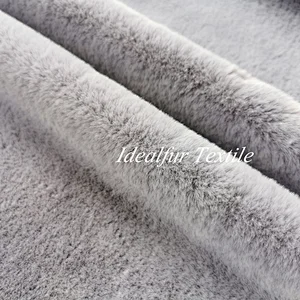 Light Purple High Quality Fake Faux Rabbit Fur Fabric Plush Fleece For Clothing And Toys