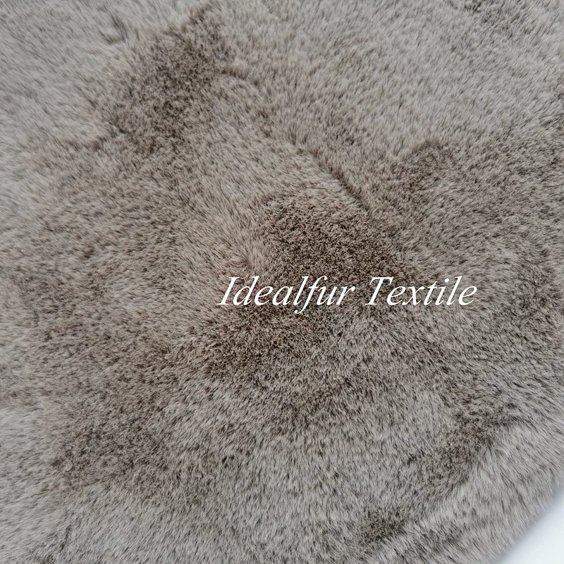 Wholesale 100% Polyester Knit Lining Long Pile Plush Faux Rabbit Fur Fabric