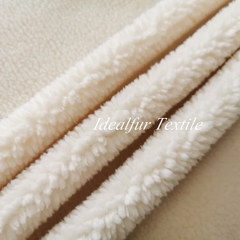 Winter Coat 100% Polyester Sherpa Wool Fleece Faux Fur Fabric