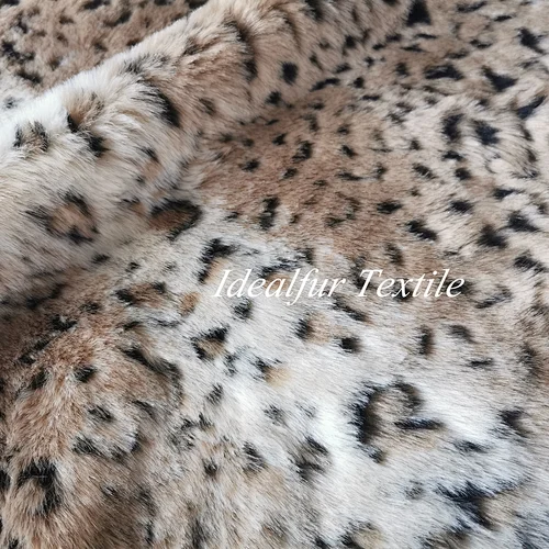 Top Quality Artificial Leopard Jacquard Faux Fur Fabric Textile
