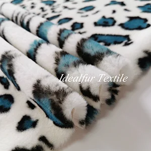 Super Soft Print Leopard Faux Fur Fabric Imitation Rabbit Fur