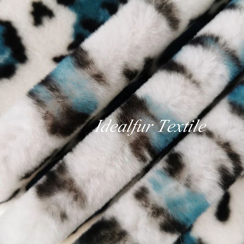 Super Soft Print Leopard Faux Fur Fabric Imitation Rabbit Fur
