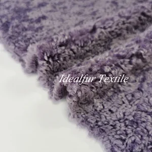 Purple Curly Alpaca Sherpa Faux Fur Fabric