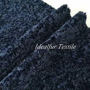 2020 New Product Super Soft Navy Sherpa Faux Fur Fabric