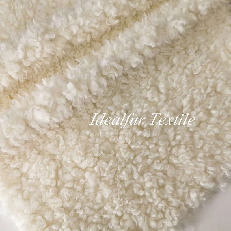 Long Pile Curly Sherpa Fleece Faux Fur Fabric for Coat