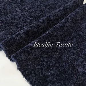 2020 New Product Super Soft Navy Sherpa Faux Fur Fabric